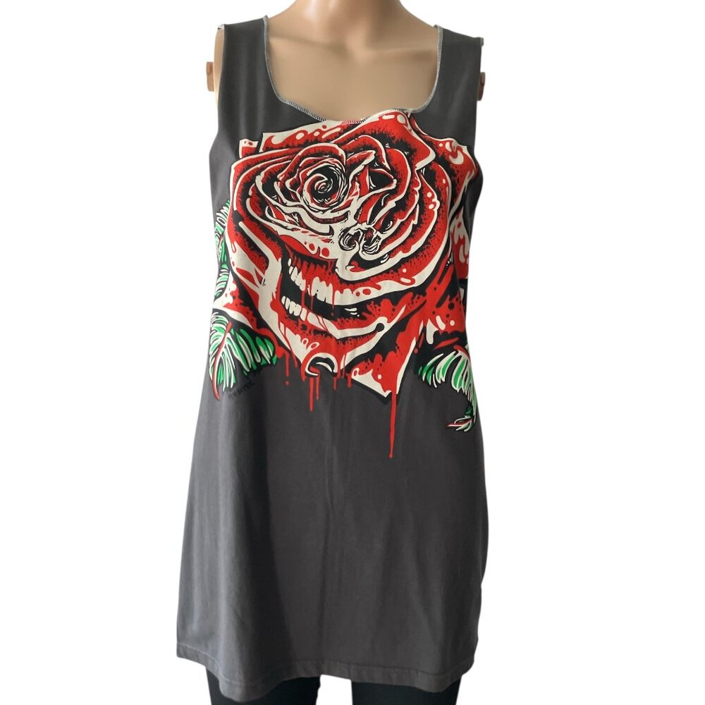 Olmeca Graphic Rose Organic Tank Top